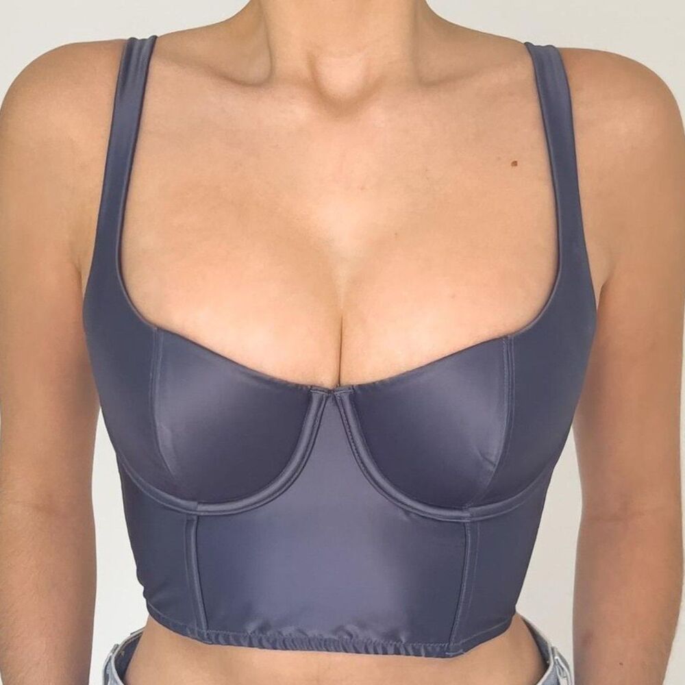 Victoria's Secret Women's Blue and Navy Corset 32DD